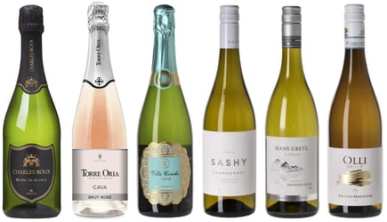 Vitt vin & bubblor Vinlåda