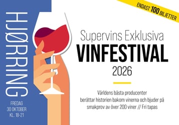 Supervins exklusiva vinfestival i Hjørring, Sverige – biljett