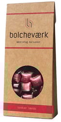 Sukkerfri bolcher "Hindbær & Lakrids" fra Bolcheværk
