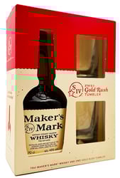 Maker's Mark Bourbonwhisky med 2 glas