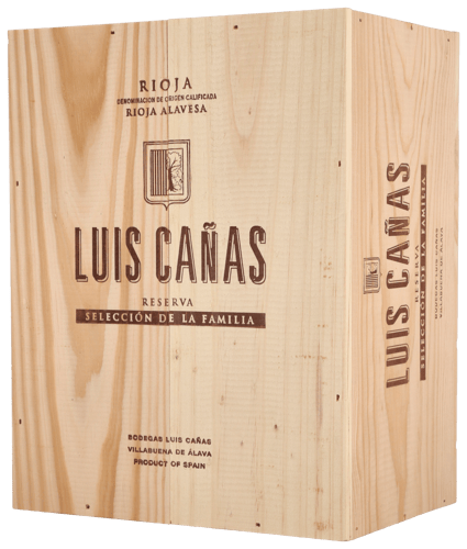 Bodegas Luis Canas Rioja Reserva Seleccion de la Familia 2020 i trälåda