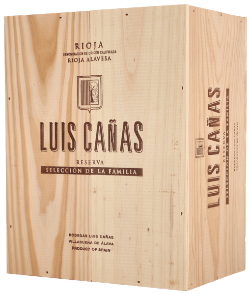 Bodegas Luis Canas Rioja Reserva Seleccion de la Familia 2020 i trälåda