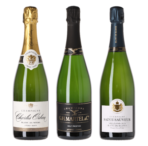 3 x topprankade Champagner Vinlåda